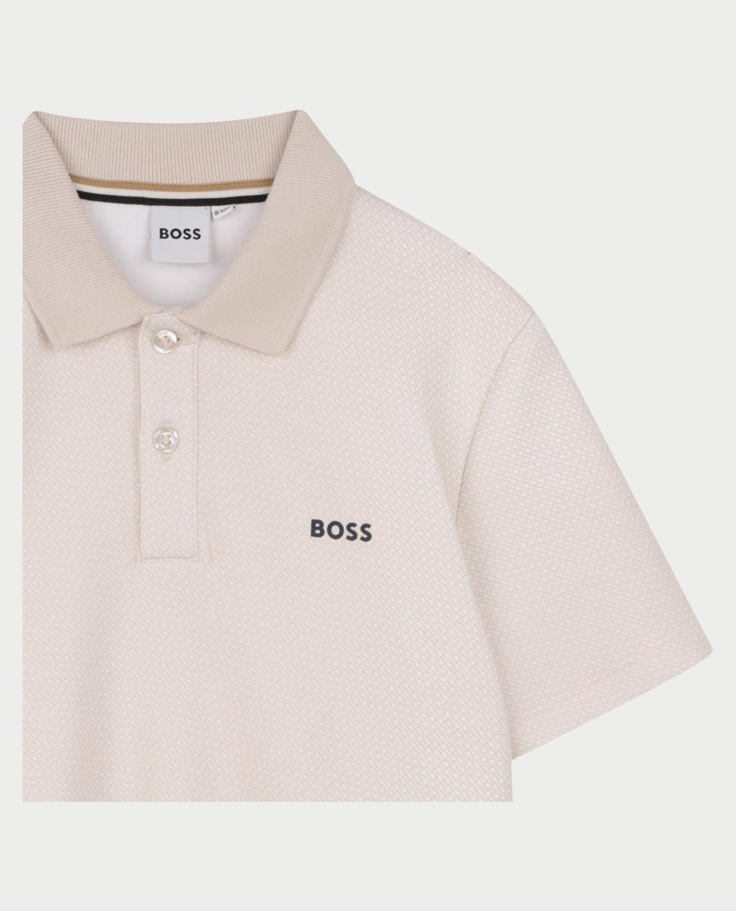 BOSS Boys Ivory Logo Polo Shirt
