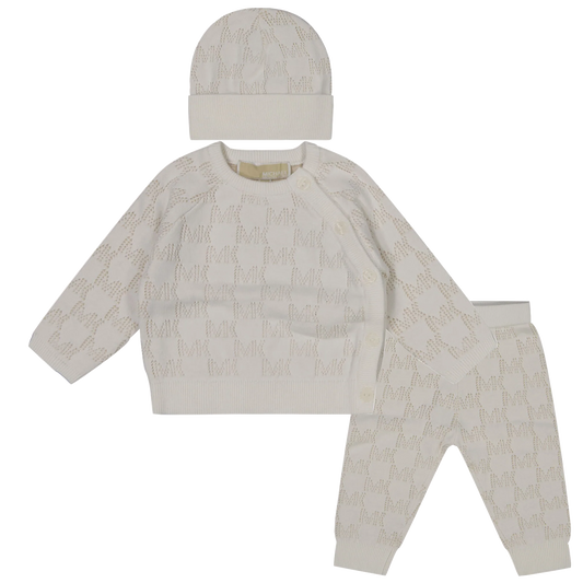 MICHAEL KORS Baby Girls Ivory Boxg Suit Set