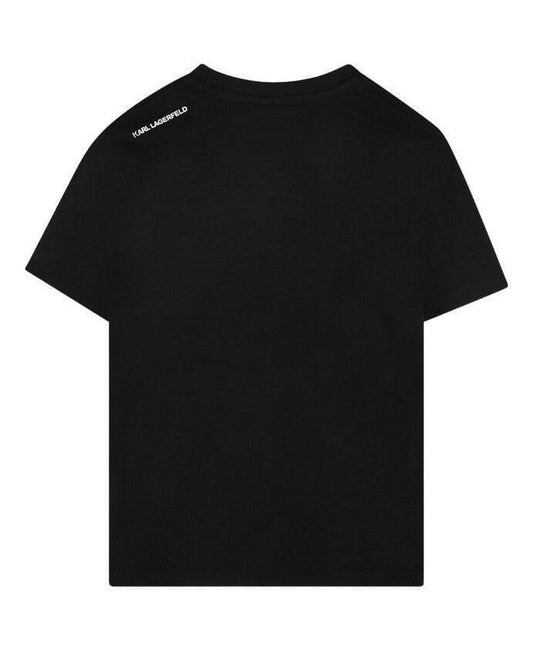 KARL LAGERFELD Z30957/09B Boys Mini Me Black Logo T-Shirt