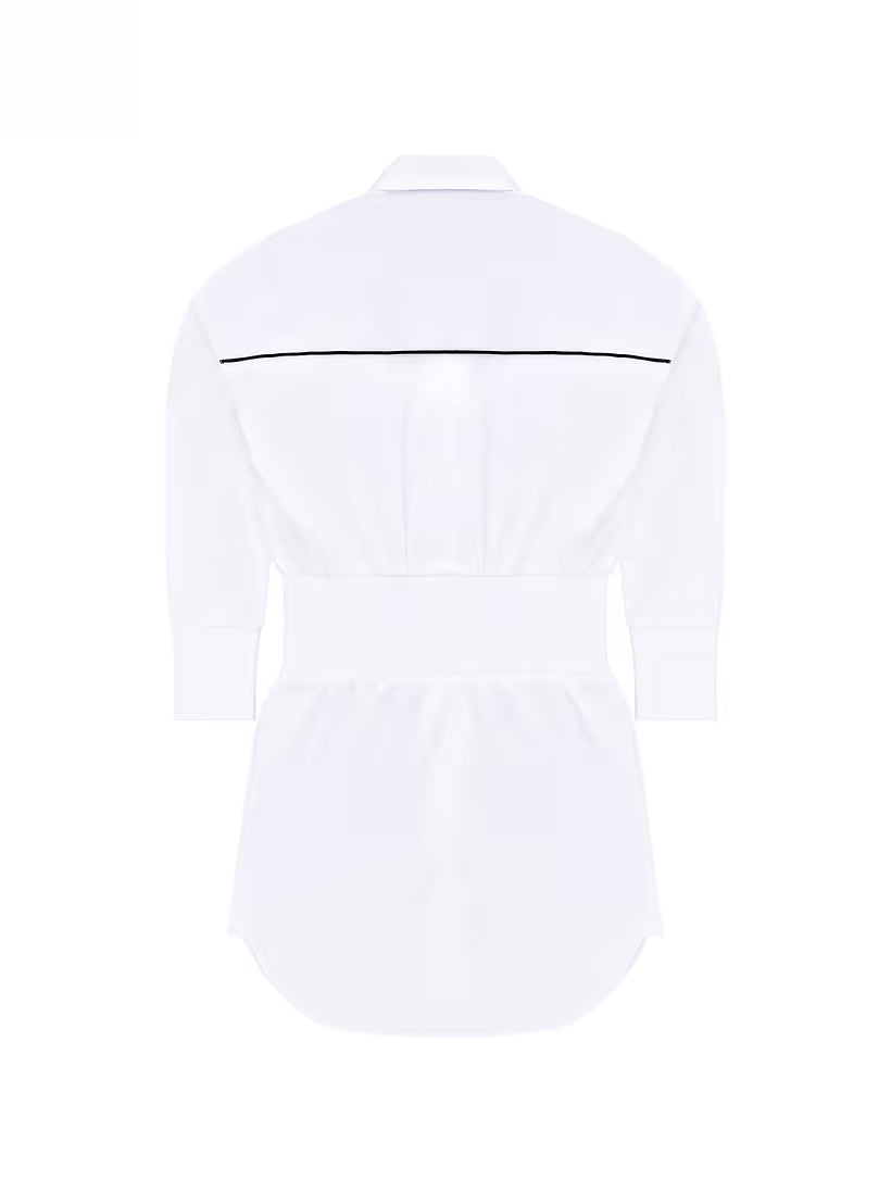 KARL LAGERFELD Girls White Logo Long Sleeve Shirt Dress