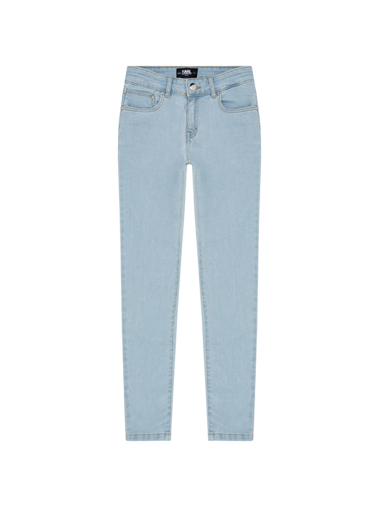 KARL LAGERFELD Girls Logo Light Blue Skinny Jeans