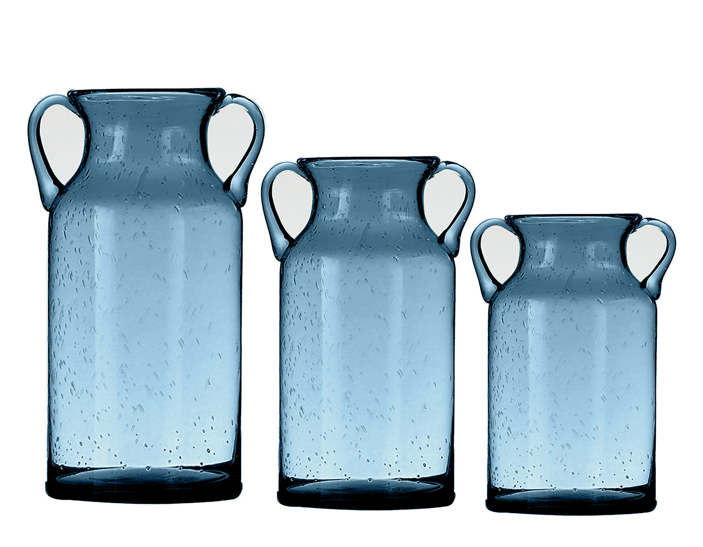 Flower Vase with Handle - Blue Small