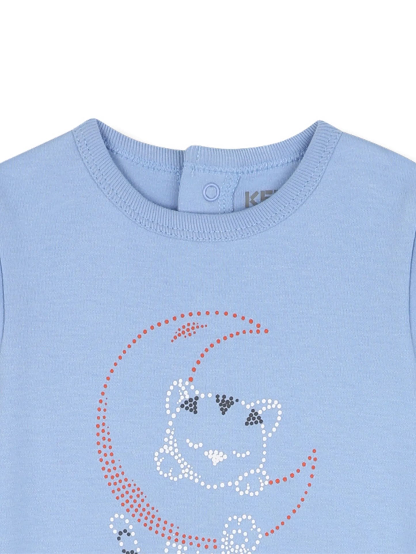 KENZO K61250/77A Baby Boys Baby Blue Logo Embroidered Babygrow