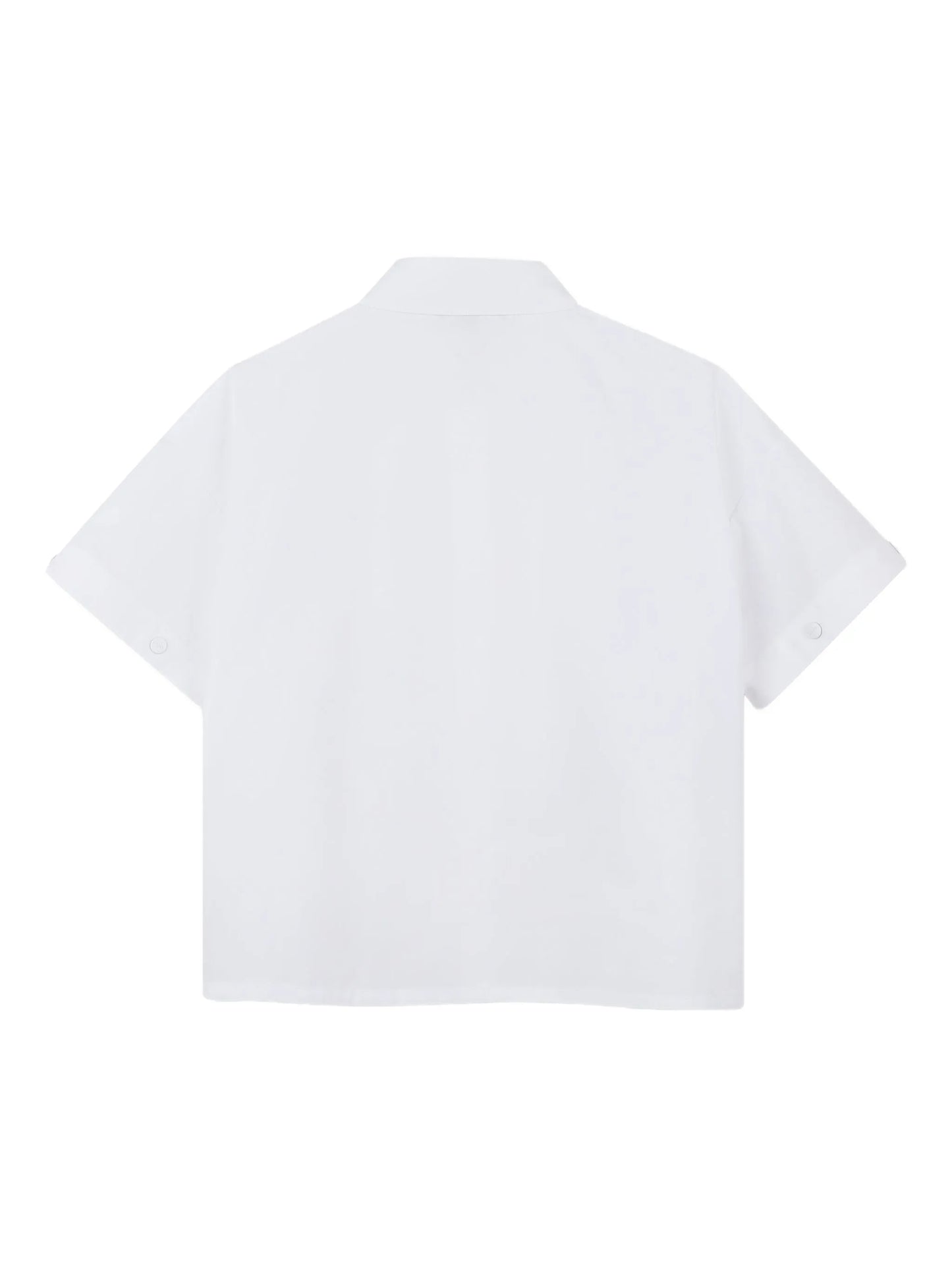 DKNY D62351/10P Kids White Logo Detachable-Sleeved Shirt