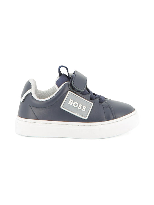 BOSS J52573/849 Baby Boys Navy Blue Touch-Strap Sneakers