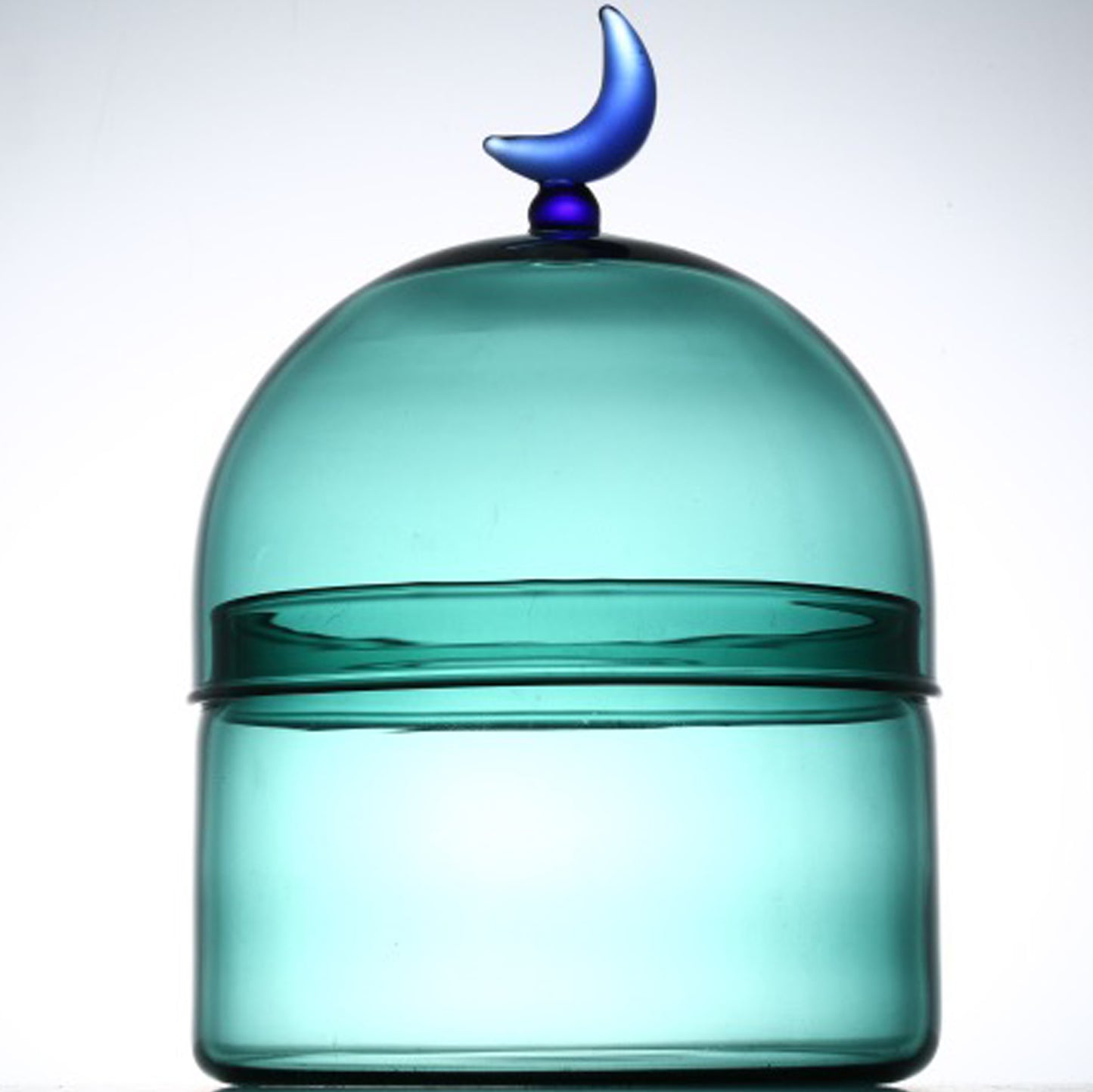 Moon Glass Jar - Green