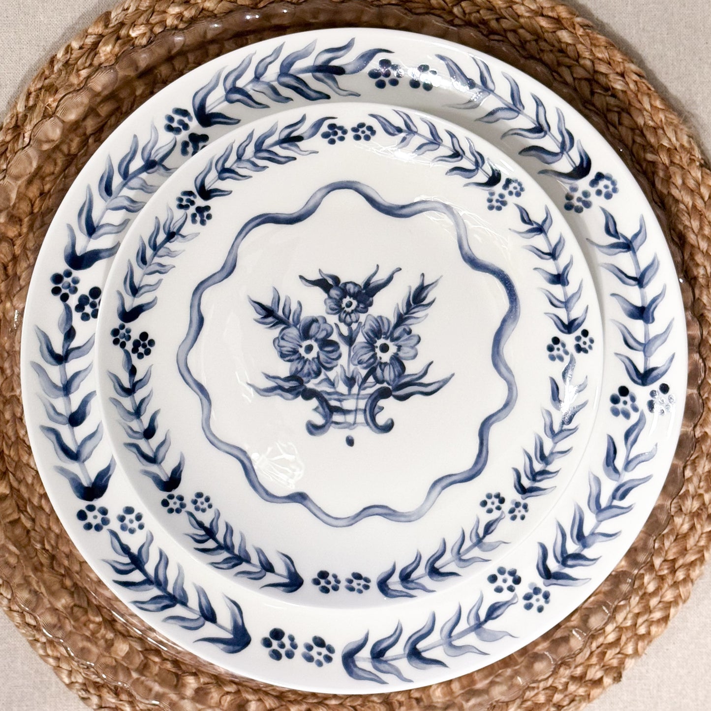 Blue Flowers Dinner Plate
