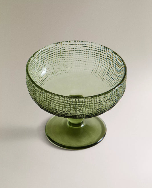 Glass dessert glass- Green (SET OF 6)