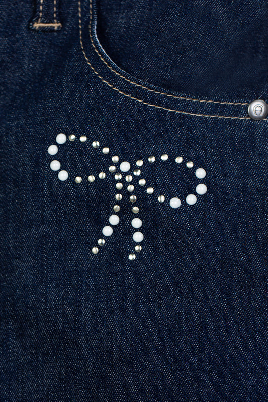 AIGNER Girls Navy Logo Denim Trousers