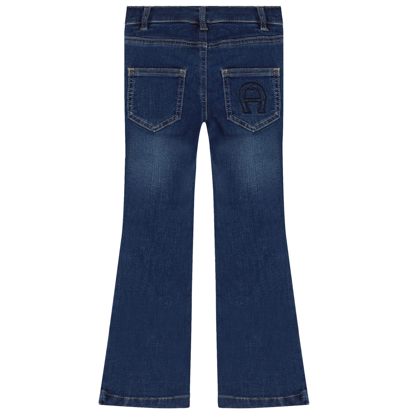 AIGNER Girls Blue Denim Logo Trousers