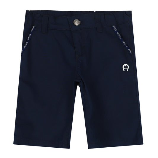 AIGNER Boys Navy Logo Shorts