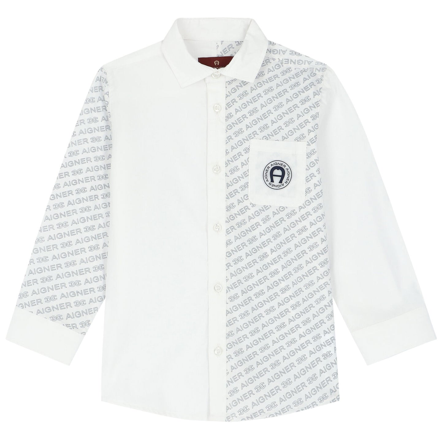 AIGNER Boys White Logo Shirt