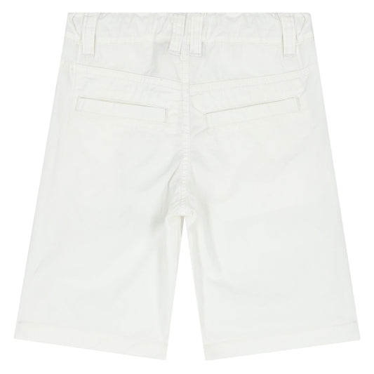 AIGNER Boys White Logo Chino Shorts