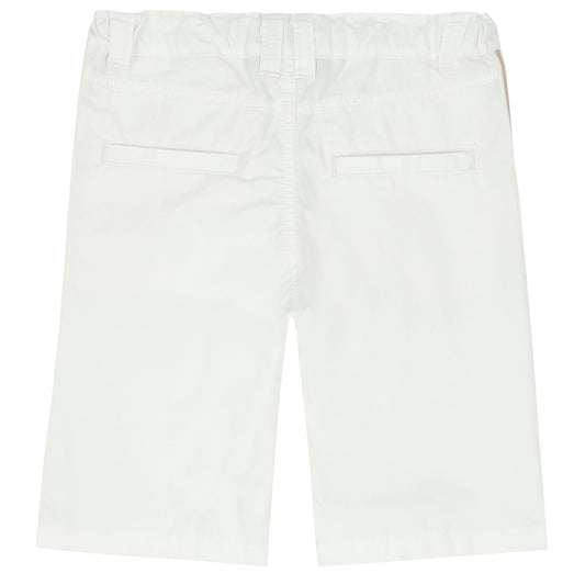 AIGNER Boys White Logo Shorts