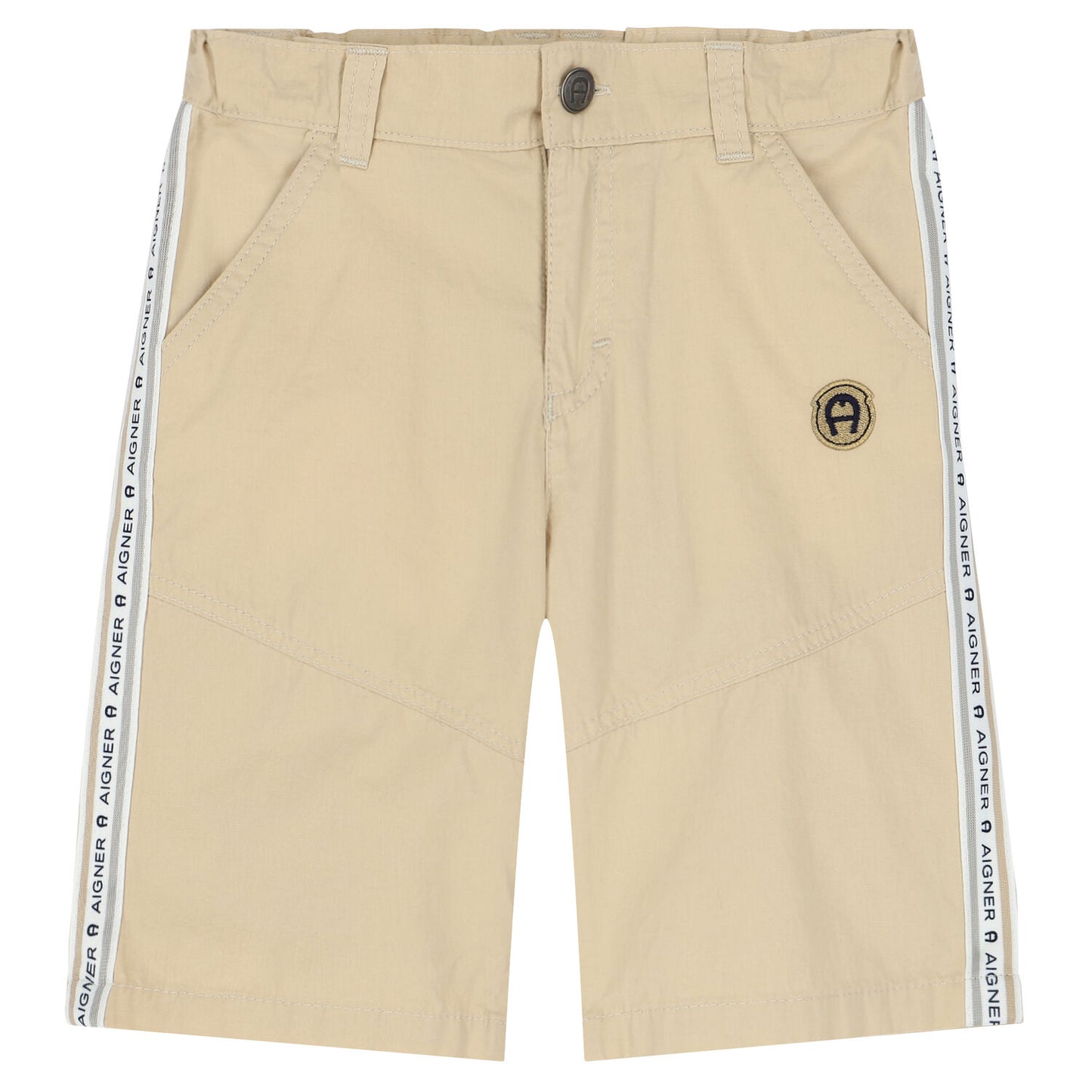 AIGNER Boys Beige Logo Shorts