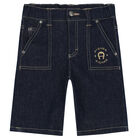AIGNER Boys Navy Logo Denim Shorts