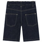 AIGNER Boys Navy Logo Denim Shorts
