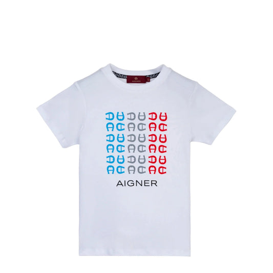 AIGNER Boys White Logo T-Shirt
