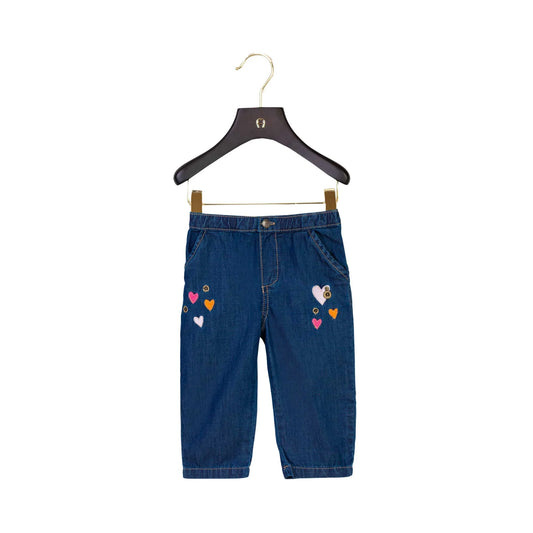 AIGNER Baby Girls Navy Blue Logo Trousers