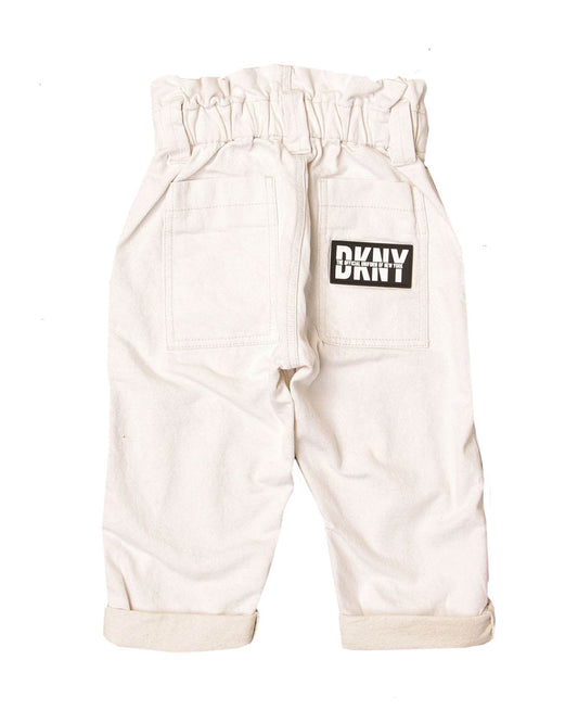 DKNY Girls Loose Ivory Pants Trouser
