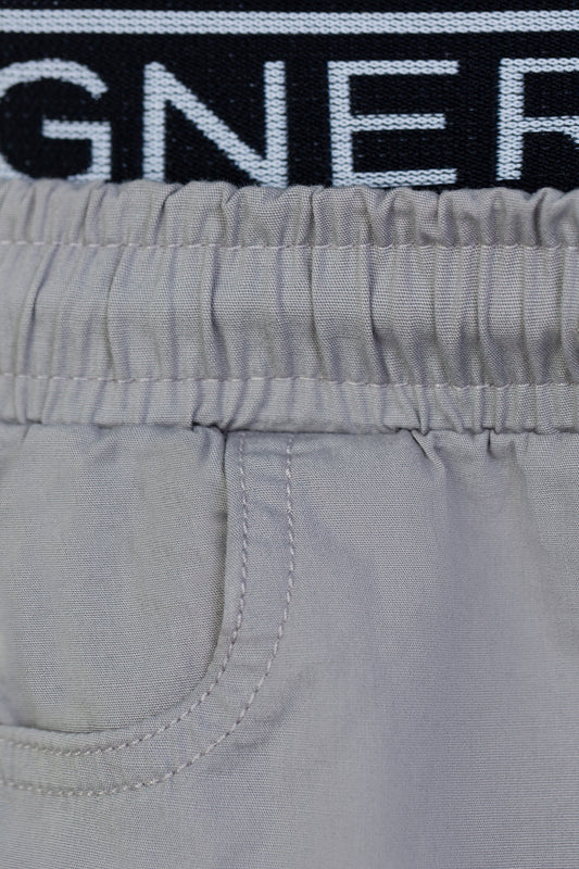 AIGNER Younger Boys Gray Logo Shorts