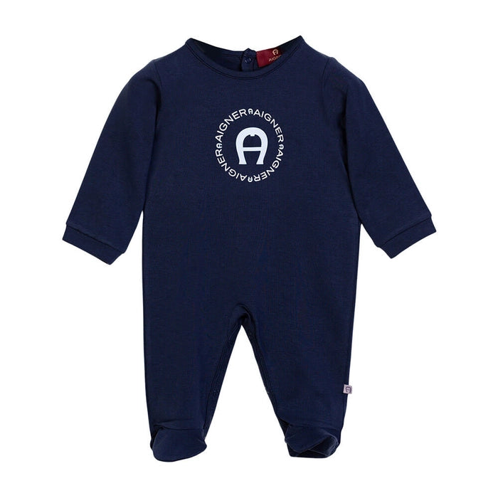 AIGNER Baby Boys Navy Logo Blazer Romper