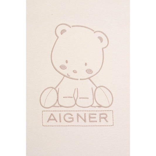 AIGNER Beige & White Logo Baby Nest