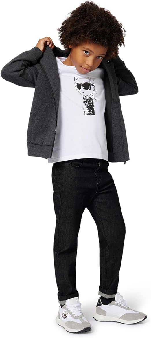 KARL LAGERFELD Z30957/10p Boys Mini Me White Logo T-Shirt