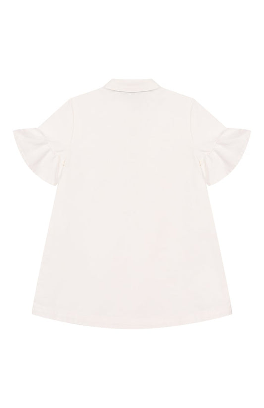 MOSCHINO Girls White Logo Denim Dress