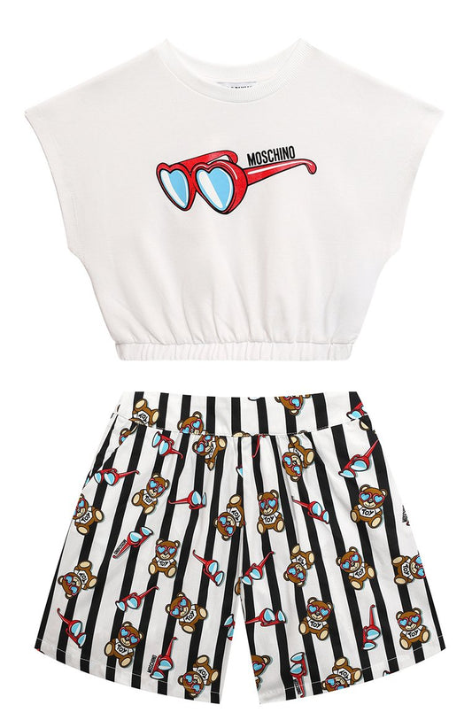 MOSCHINO Girls Set of T-shirt and shorts