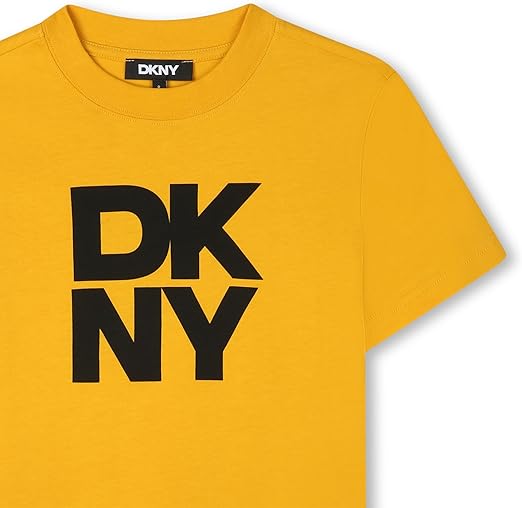 DKNY D62431/56A Boys Yellow Logo T-Shirt
