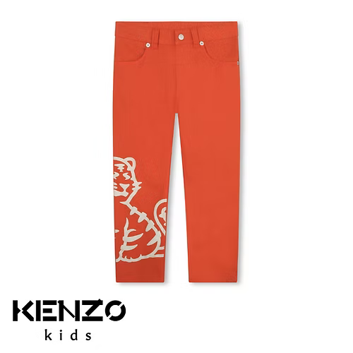KENZO KIDS Boys Dark Orange Logo Trousers