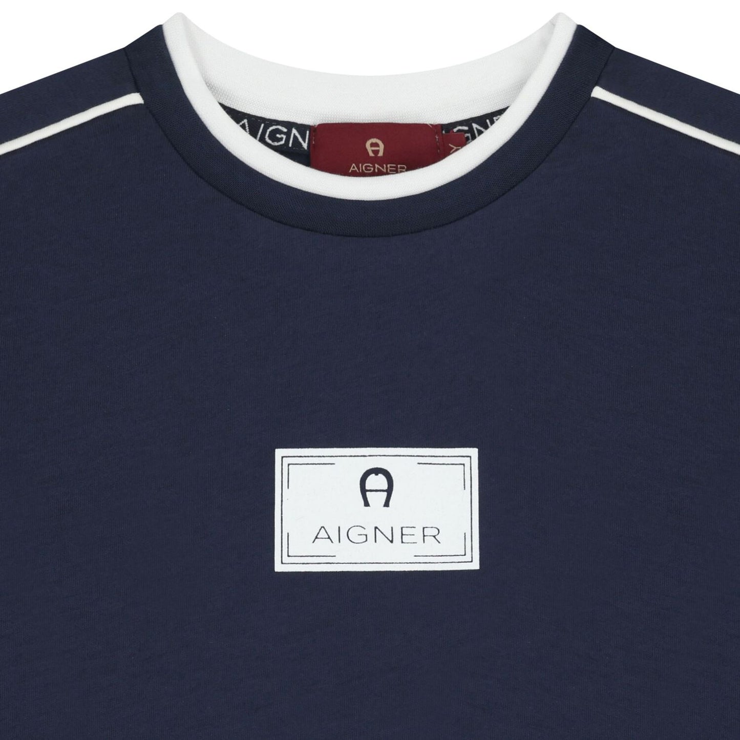 AIGNER Boys Navy Blue Logo T-Shirt
