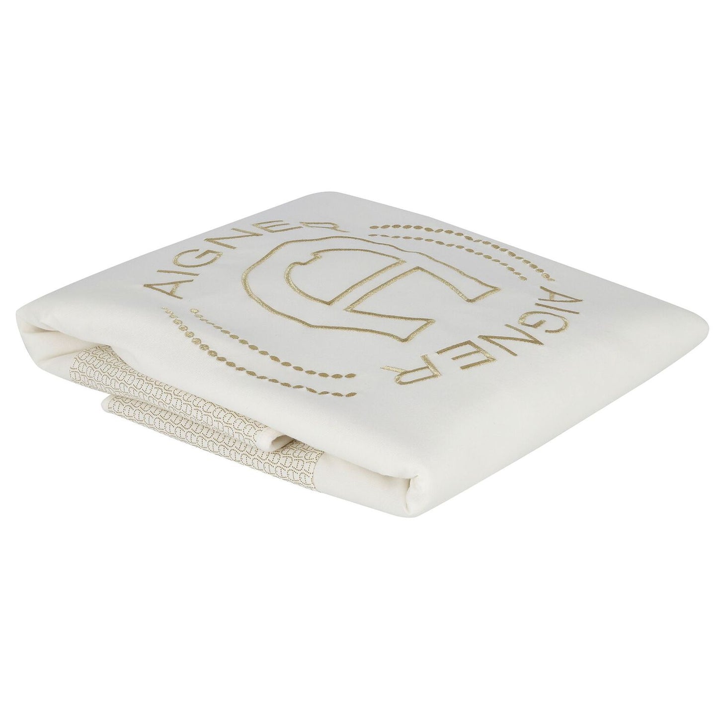 AIGNER Unisex Ivory Logo Baby Blanket