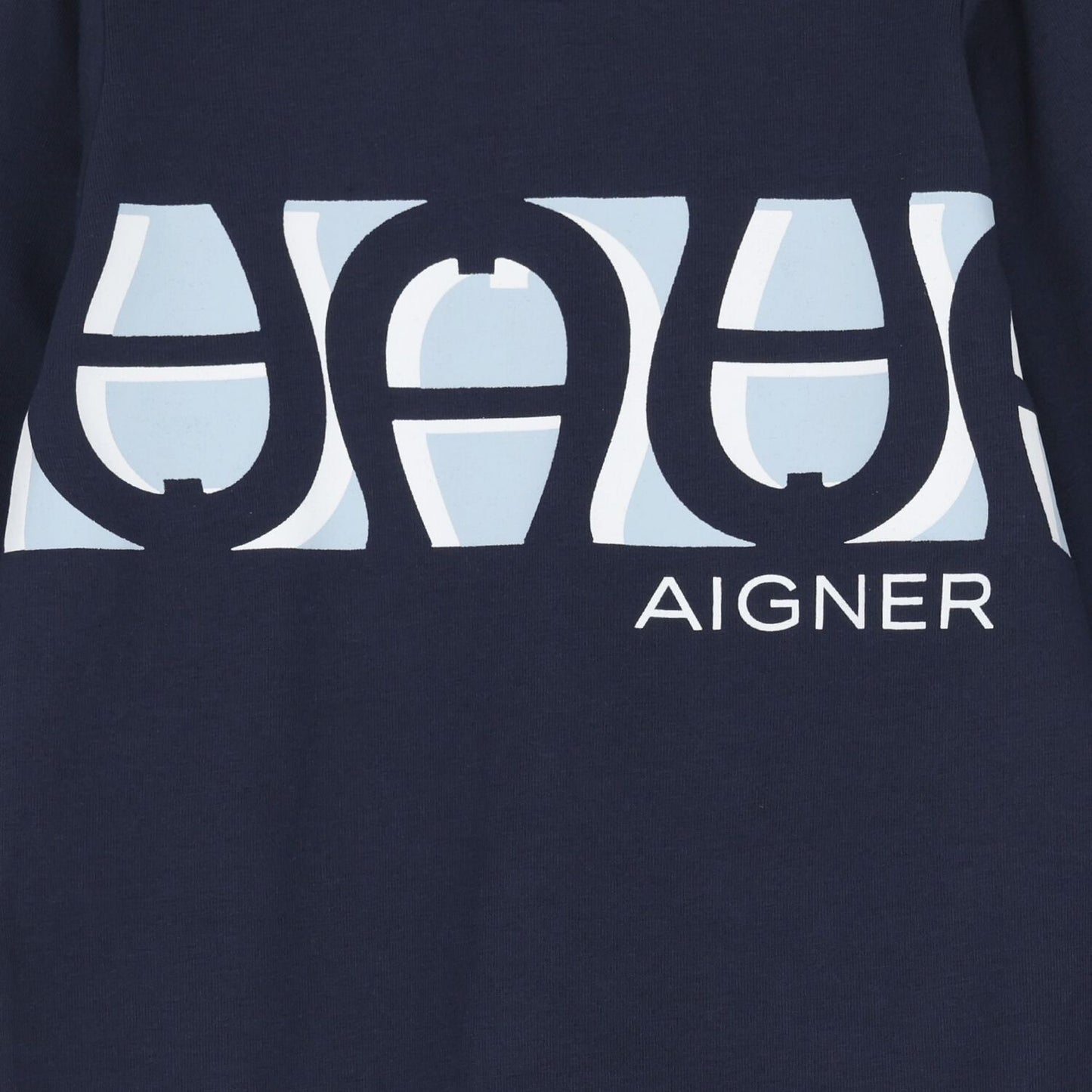 AIGNER Baby Boys Navy Logo Babygrow
