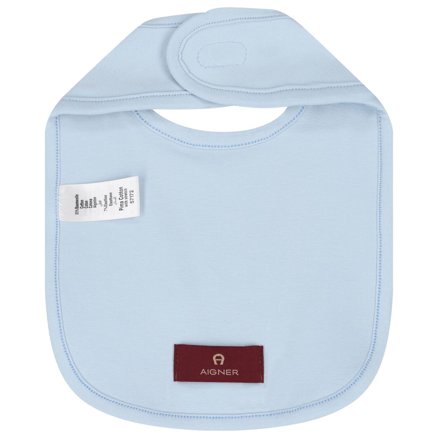 AIGNER Baby Boys Baby Blue Logo Bib