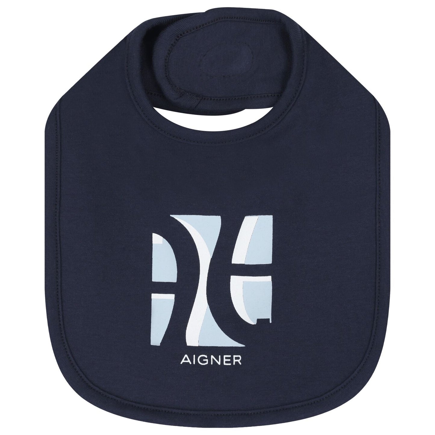 AIGNER Baby Boys Navy Blue Logo Bib