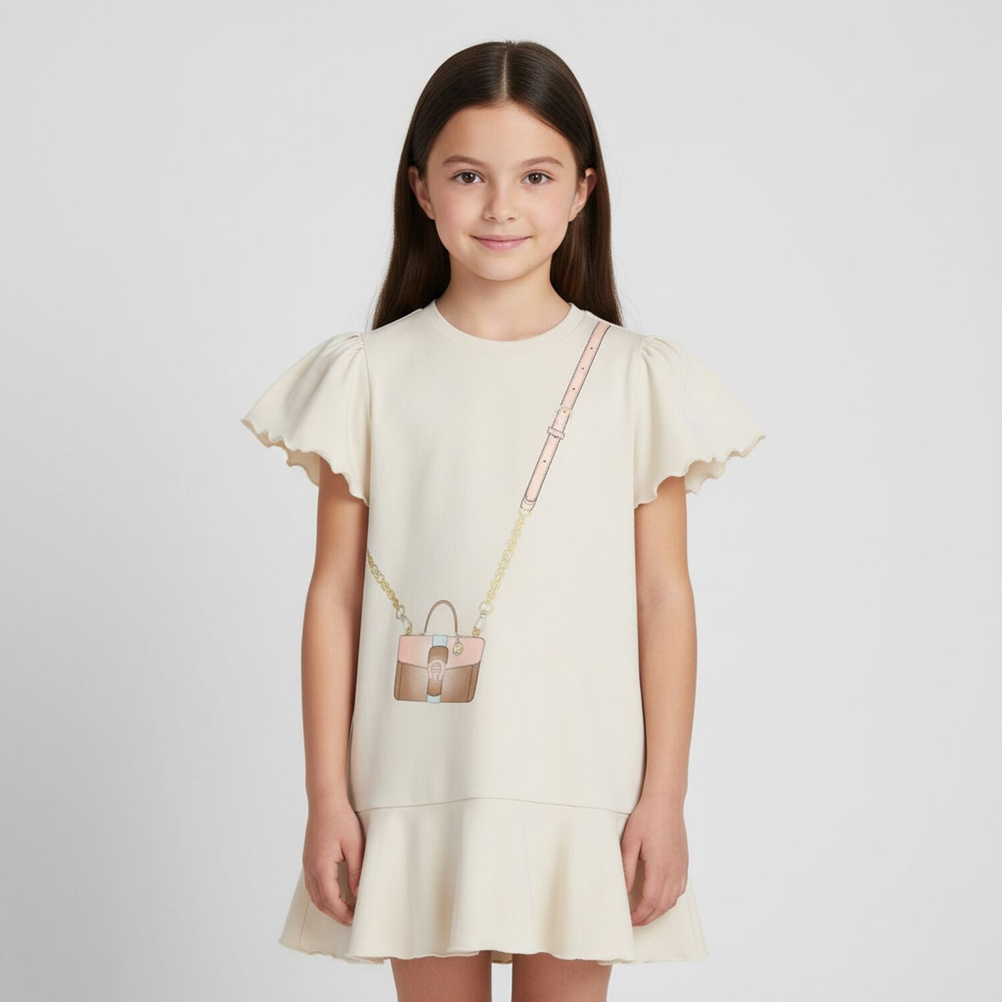 AIGNER Girls Ivory Crossbody Bag Dress