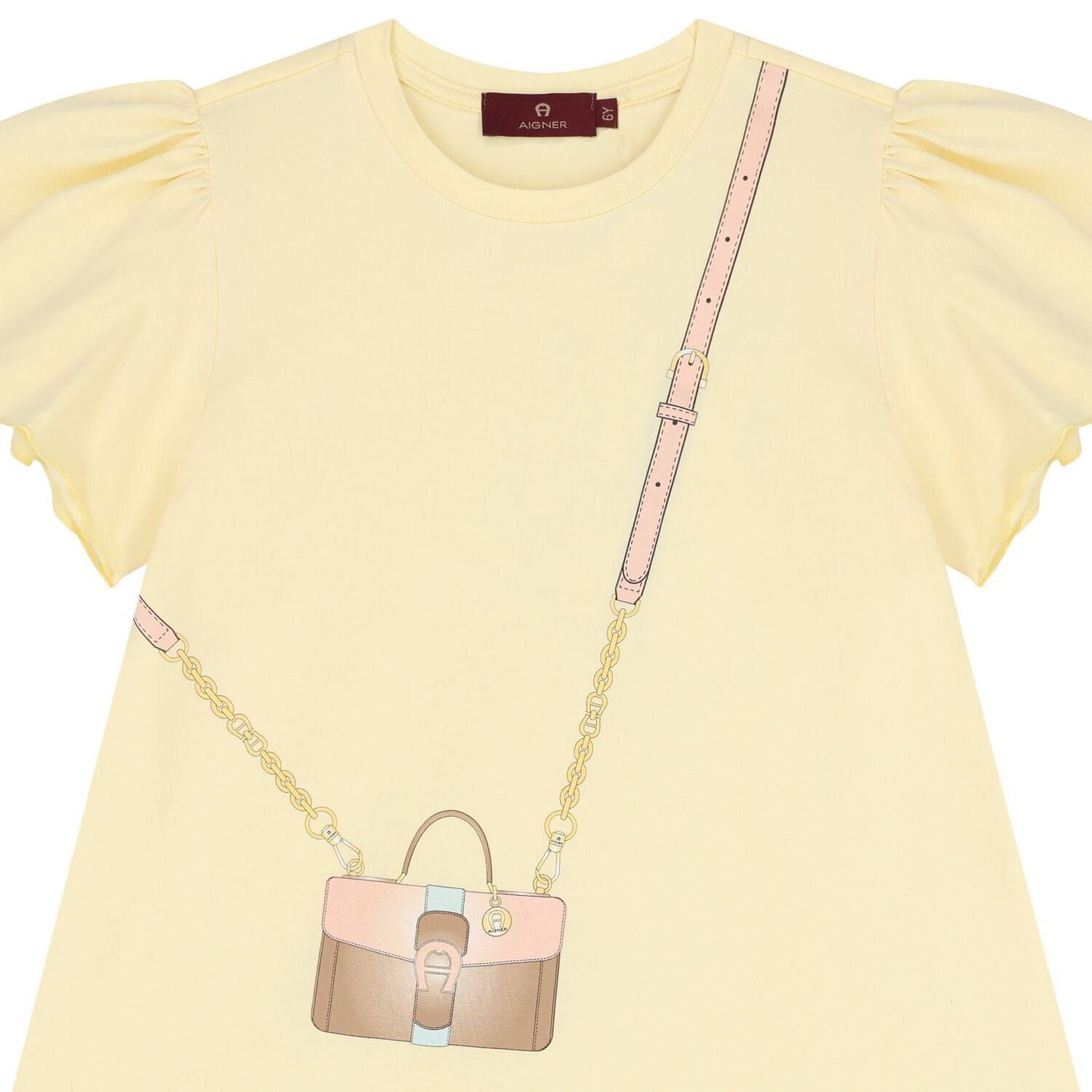AIGNER Girls Yellow Crossbody Bag Logo Dress