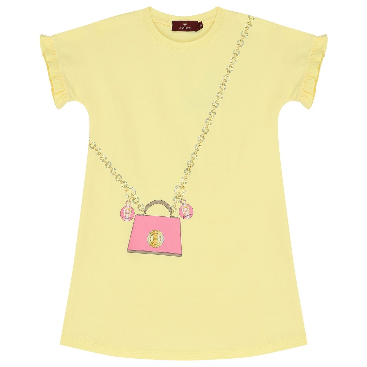 Aigner Girls Yellow Logo Bag Dress