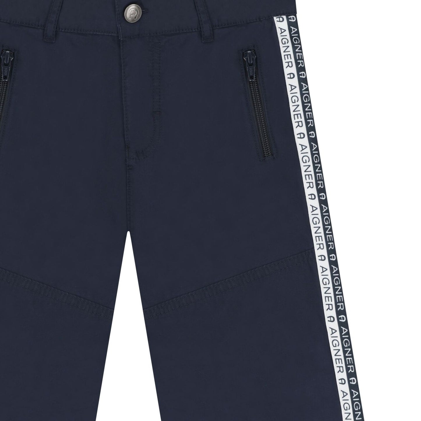AIGNER Boys Navy Blue Logo Shorts