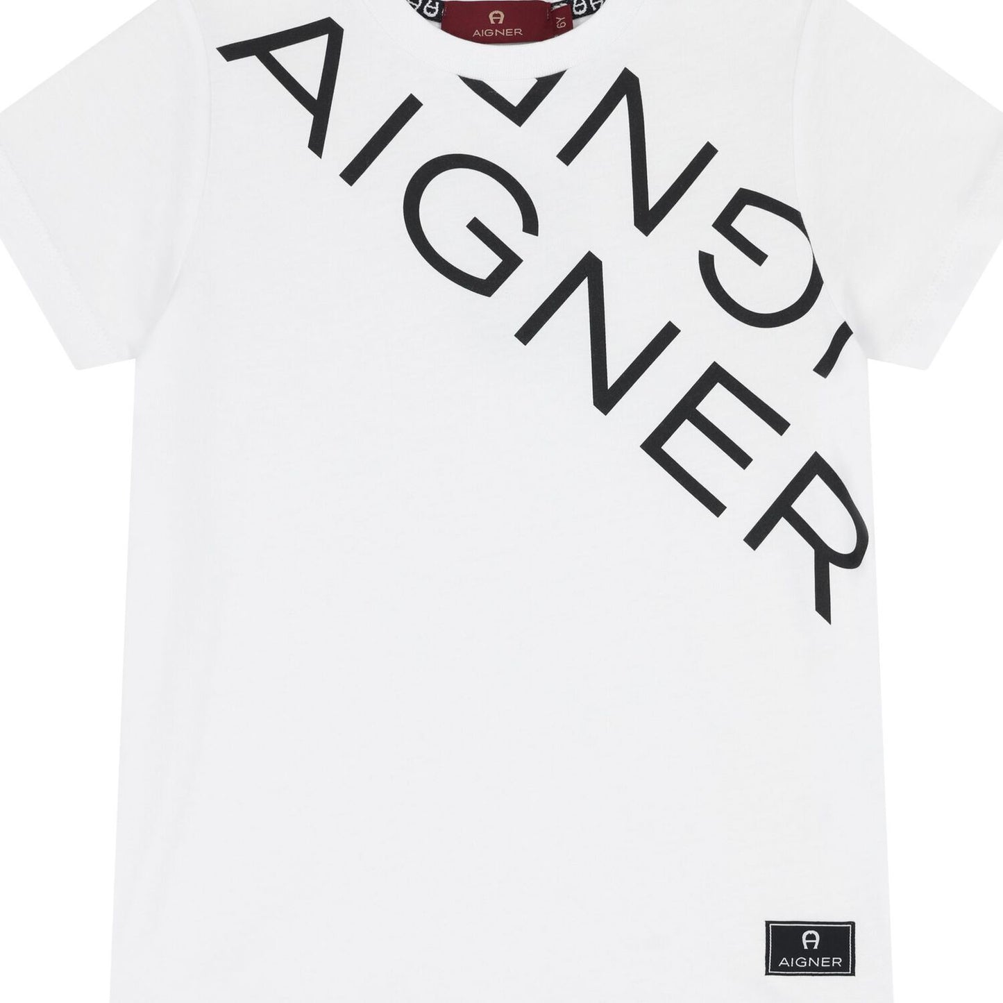 AIGNER Boys White Logo T-Shirt