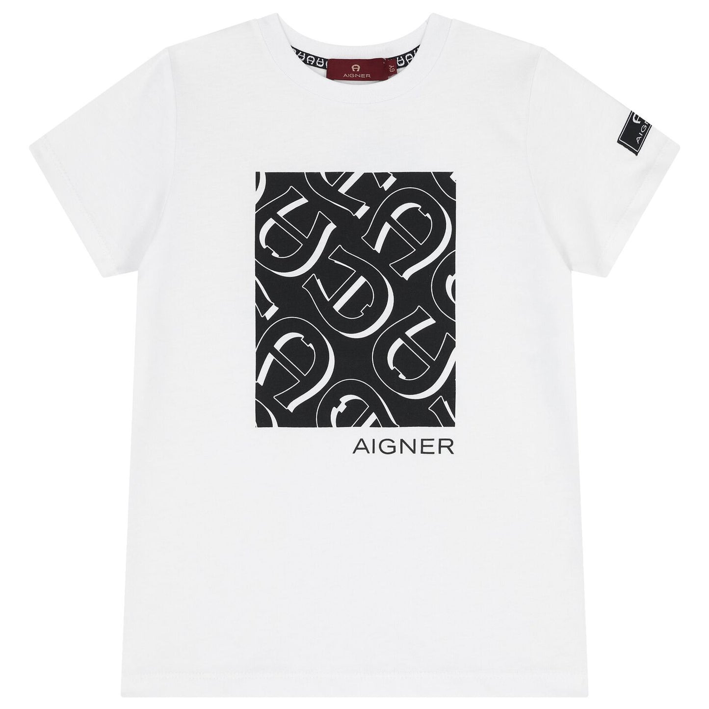 AIGNER Boys White Logo T-Shirt