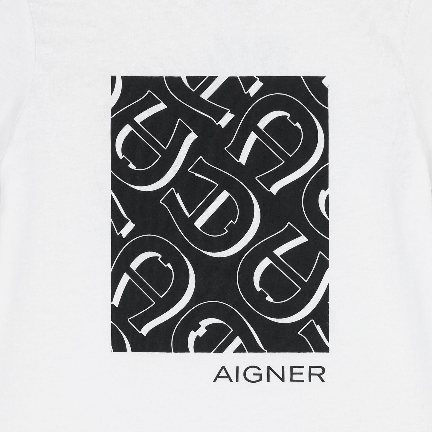 AIGNER Boys White Logo T-Shirt