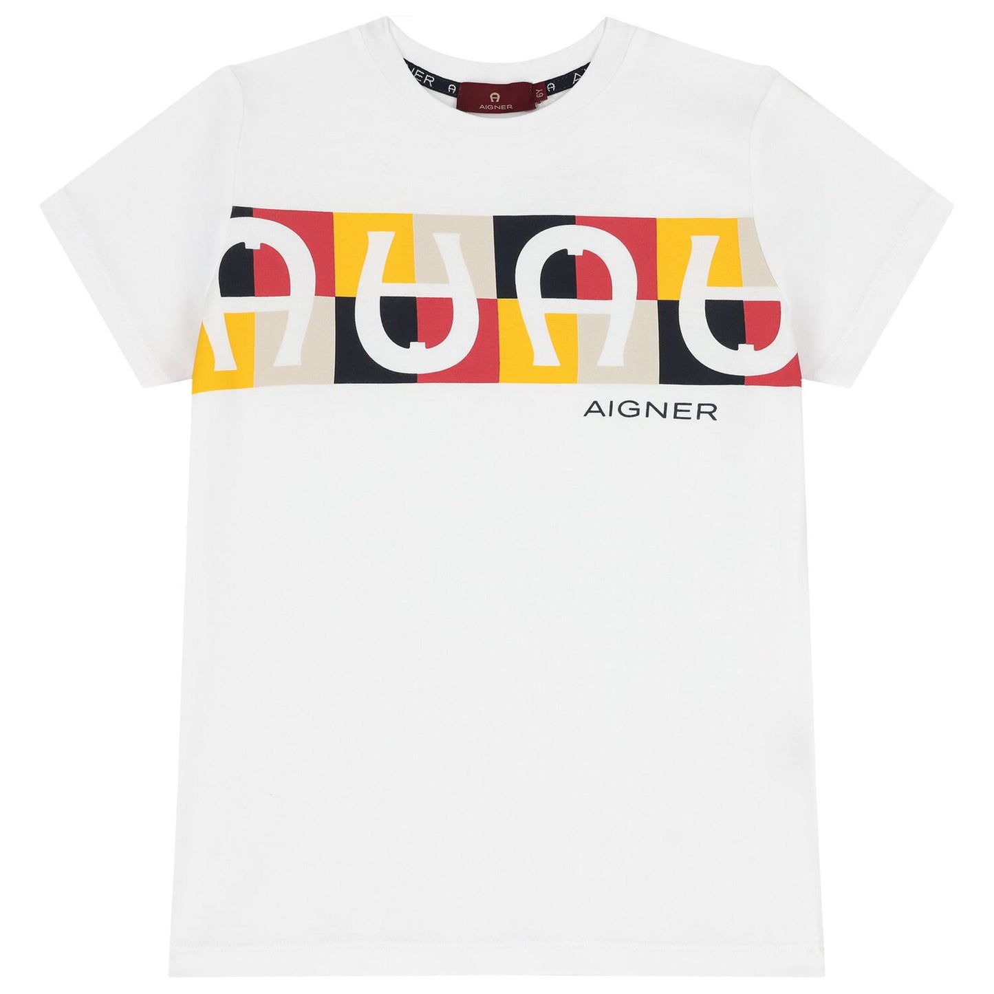 AIGNER Boys White Logo T-Shirt