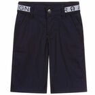 AIGNER Boys Navy Blue Logo Shorts
