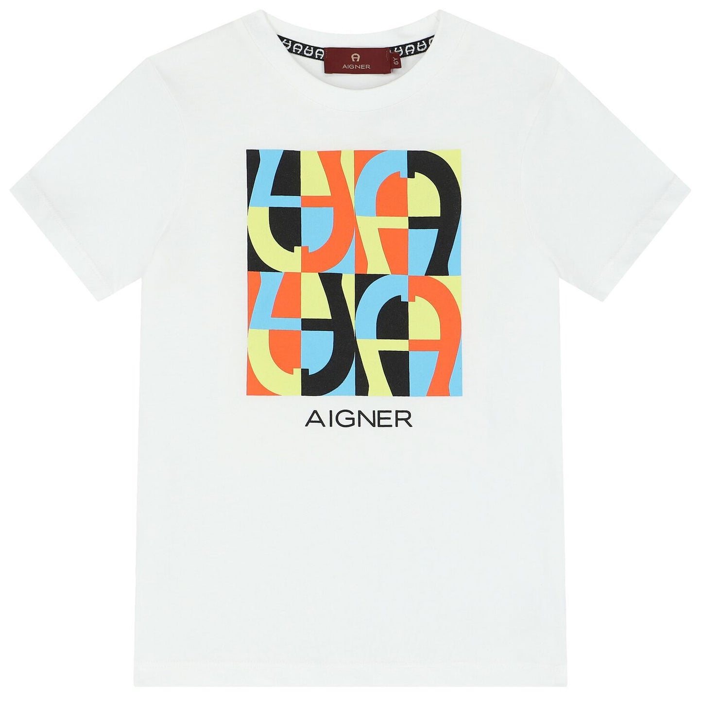 AIGNER Boys White Logo T-Shirt