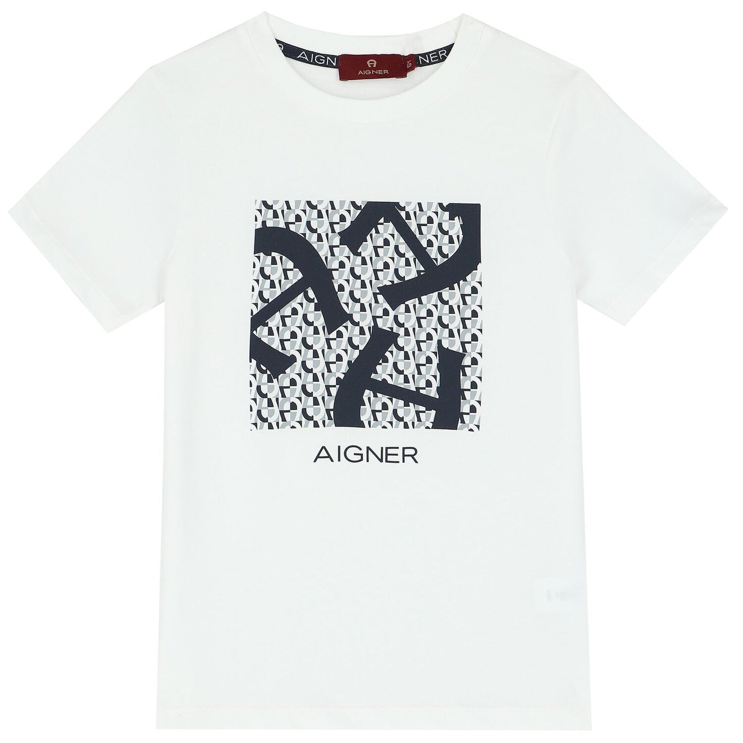 AIGNER Boys White Logo T-Shirt