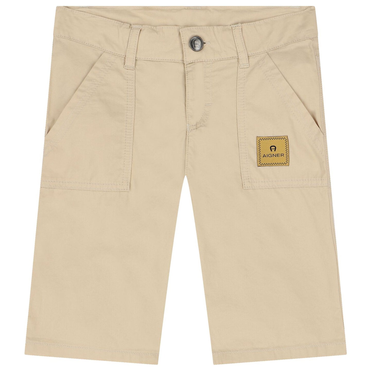 AIGNER Boys Beige Logo Shorts