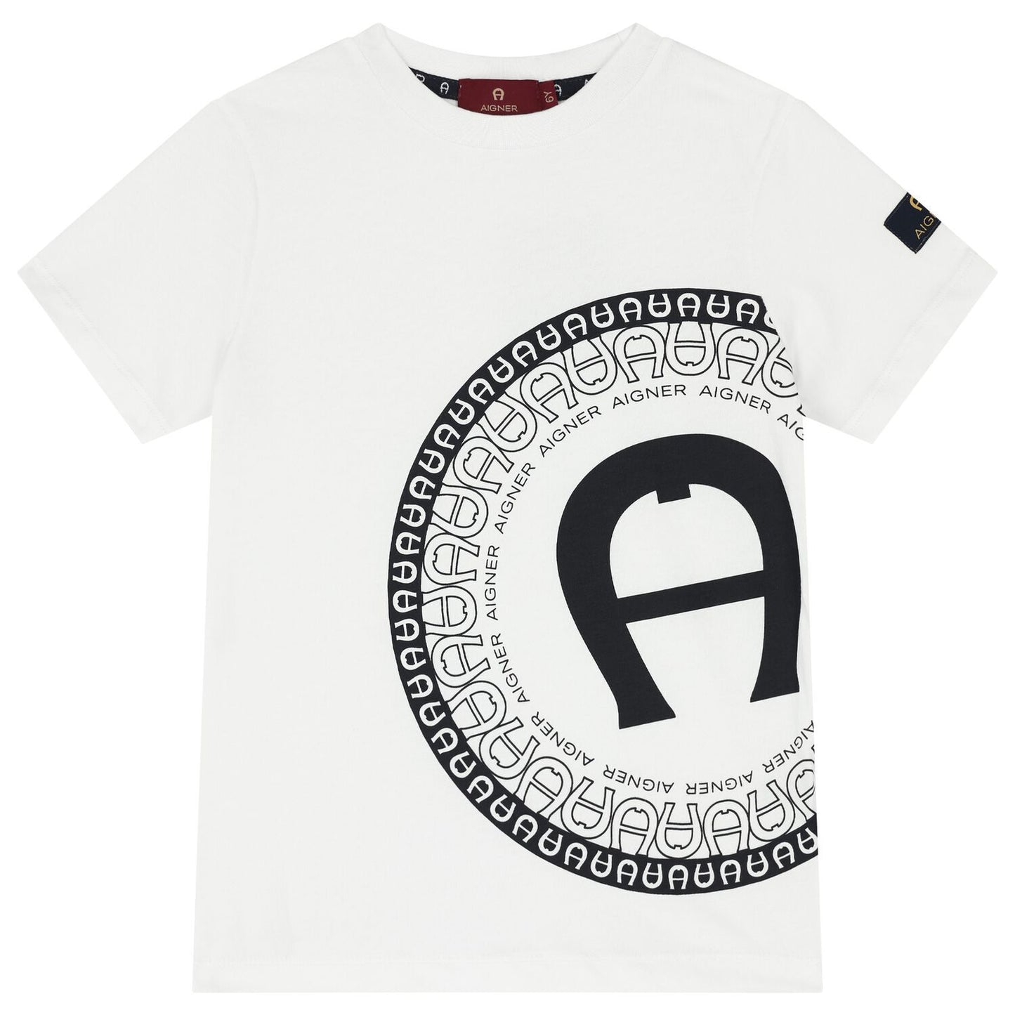 AIGNER Boys White Logo T-Shirt